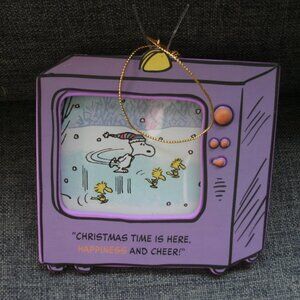Peanuts Charlie Brown CHRISTMAS JOY Snoopy & Woodstock DAYSPRING Ornament ~ Rare